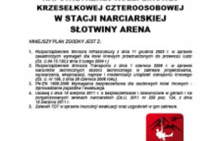 Plan Ewakuacyjny stacji narciarskiej Słotwiny Arena